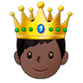 🤴🏿 Emoji Príncipe: Tono De Piel Oscuro en Samsung Experience 9.1.