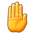 Emoji 🤚 Dorso Mano Alzata su Samsung Experience 9.1.