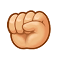 ✊🏼 Emoji erhobene Faust: mittelhelle Hautfarbe Samsung Experience 9.1.