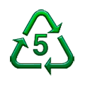 Émoji ♷ Symbole de recyclage du plastique type-5 sur Samsung Experience 9.1.