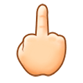 🖕🏻 Emoji Dedo Corazón Hacia Arriba: Tono De Piel Claro en Samsung Experience 9.1.