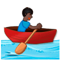 🚣🏿 Emoji Person im Ruderboot: dunkle Hautfarbe Samsung Experience 9.1.