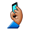 🤳🏽 Emoji Selfie: mittlere Hautfarbe Samsung Experience 9.1.