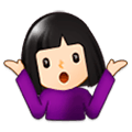 Emoji 🤷🏻 Persona Che Scrolla Le Spalle: Carnagione Chiara su Samsung Experience 9.1.