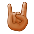 🤘🏽 Emoji Mano Haciendo El Signo De Cuernos: Tono De Piel Medio en Samsung Experience 9.1.