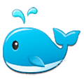 Emoji 🐳 Balena Che Spruzza Acqua su Samsung Experience 9.1.