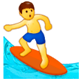 Emoji 🏄 Persona Che Fa Surf su Samsung Experience 9.1.