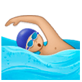 🏊🏼 Emoji Schwimmer(in): mittelhelle Hautfarbe Samsung Experience 9.1.