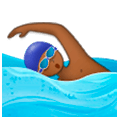 🏊🏾 Emoji Pessoa Nadando: Pele Morena Escura na Samsung Experience 9.1.