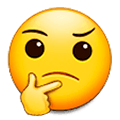 Emoji 🤔 Faccina Concentrata su Samsung Experience 9.1.