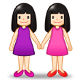 👭🏻 Emoji Mujeres De La Mano: Tono De Piel Claro en Samsung Experience 9.1.