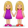 Émoji 👭🏼 Deux Femmes Se Tenant La Main : Peau Moyennement Claire sur Samsung Experience 9.1.
