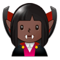 🧛🏿 Emoji Vampiro: Pele Escura na Samsung Experience 9.1.