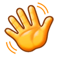 👋 Emoji Mano Saludando en Samsung Experience 9.1.