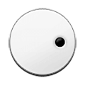 ⚆ Emoji Círculo blanco con un punto a la derecha en Samsung Experience 9.1.