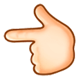 👈🏻 Emoji Dorso Da Mão Com Dedo Indicador Apontando Para A Esquerda: Pele Clara na Samsung Experience 9.1.