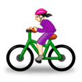 Émoji 🚴🏻‍♀️ Cycliste Femme : Peau Claire sur Samsung Experience 9.1.