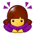 🙇‍♀️ Emoji Mulher Fazendo Reverência na Samsung Experience 9.1.
