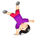 Emoji 🤸🏻‍♀️ Donna Che Fa La Ruota: Carnagione Chiara su Samsung Experience 9.1.
