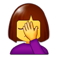 🤦‍♀️ Emoji Mujer Con La Mano En La Frente en Samsung Experience 9.1.