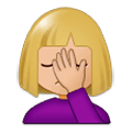 🤦🏼‍♀️ Emoji sich an den Kopf fassende Frau: mittelhelle Hautfarbe Samsung Experience 9.1.