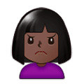 🙍🏿‍♀️ Emoji Mulher Franzindo A Sobrancelha: Pele Escura na Samsung Experience 9.1.