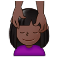 💆🏿‍♀️ Emoji Mujer Recibiendo Masaje: Tono De Piel Oscuro en Samsung Experience 9.1.