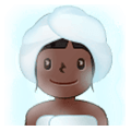 🧖🏿‍♀️ Emoji Frau in Dampfsauna: dunkle Hautfarbe Samsung Experience 9.1.