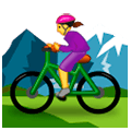 Emoji 🚵‍♀️ Ciclista Donna Di Mountain Bike su Samsung Experience 9.1.