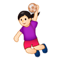 🤾🏻‍♀️ Emoji Mujer Jugando Al Balonmano: Tono De Piel Claro en Samsung Experience 9.1.