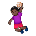 🤾🏿‍♀️ Emoji Mujer Jugando Al Balonmano: Tono De Piel Oscuro en Samsung Experience 9.1.