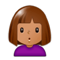 🙎🏽‍♀️ Emoji Mujer Haciendo Pucheros: Tono De Piel Medio en Samsung Experience 9.1.
