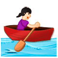🚣🏻‍♀️ Emoji Mujer Remando En Un Bote: Tono De Piel Claro en Samsung Experience 9.1.