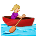 🚣🏼‍♀️ Emoji Frau im Ruderboot: mittelhelle Hautfarbe Samsung Experience 9.1.