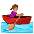 🚣🏽‍♀️ Emoji Frau im Ruderboot: mittlere Hautfarbe Samsung Experience 9.1.