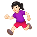 🏃🏻‍♀️ Emoji Mujer Corriendo: Tono De Piel Claro en Samsung Experience 9.1.