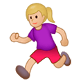 🏃🏼‍♀️ Emoji Mujer Corriendo: Tono De Piel Claro Medio en Samsung Experience 9.1.