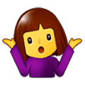 🤷‍♀️ Emoji schulterzuckende Frau Samsung Experience 9.1.