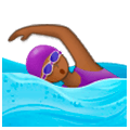 🏊🏾‍♀️ Emoji Mulher Nadando: Pele Morena Escura na Samsung Experience 9.1.