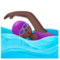 🏊🏿‍♀️ Emoji Mujer Nadando: Tono De Piel Oscuro en Samsung Experience 9.1.