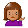 Emoji 💁🏽‍♀️ Donna Con Suggerimento: Carnagione Olivastra su Samsung Experience 9.1.