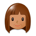 Émoji 👩🏽 Femme : Peau Légèrement Mate sur Samsung Experience 9.1.