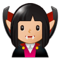 🧛🏼‍♀️ Emoji Vampiresa: Tono De Piel Claro Medio en Samsung Experience 9.1.