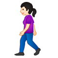 🚶🏻‍♀️ Emoji Mujer Caminando: Tono De Piel Claro en Samsung Experience 9.1.