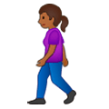 🚶🏾‍♀️ Emoji Mujer Caminando: Tono De Piel Oscuro Medio en Samsung Experience 9.1.