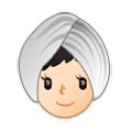 👳🏻‍♀️ Emoji Mulher Com Turbante: Pele Clara na Samsung Experience 9.1.