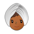 👳🏾‍♀️ Emoji Mujer Con Turbante: Tono De Piel Oscuro Medio en Samsung Experience 9.1.