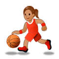 Emoji ⛹🏽‍♀️ Donna Che Fa Rimbalzare Una Palla: Carnagione Olivastra su Samsung Experience 9.1.