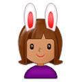 👯🏽 Emoji Personas Con Orejas De Conejo: Tono De Piel Medio en Samsung Experience 9.1.