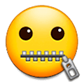 Emoji 🤐 Faccina Con Bocca Con Cerniera su Samsung Experience 9.1.